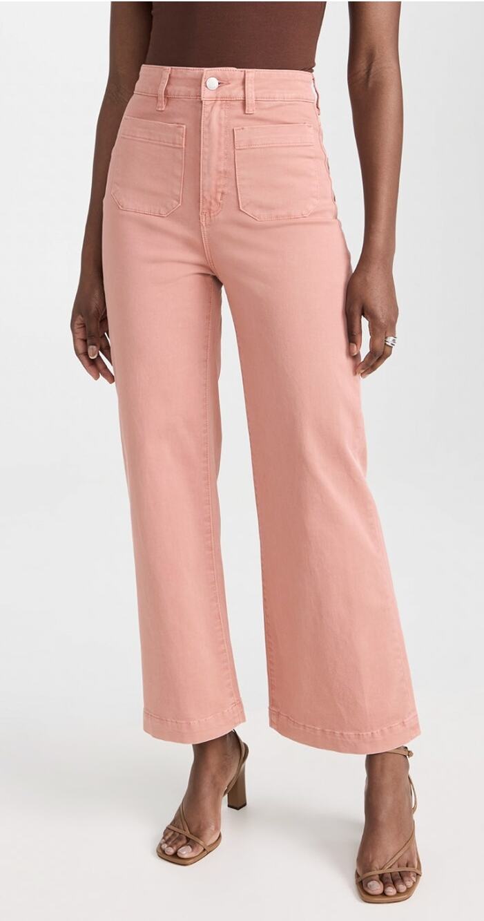 Every Pink Wide Leg Crop Denim Jean Pant size 10